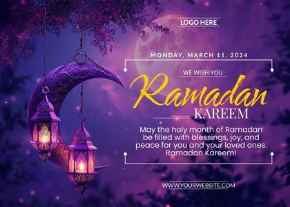 ramadancard maker purple advertisement